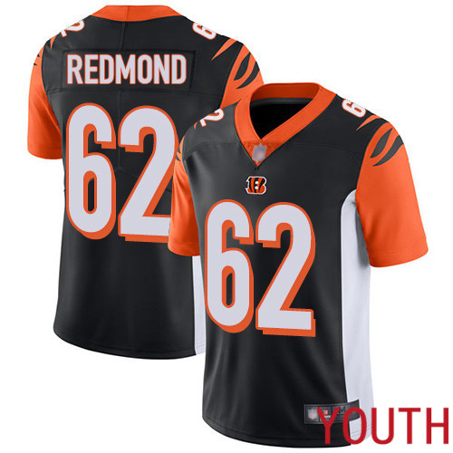 Cincinnati Bengals Limited Black Youth Alex Redmond Home Jersey NFL Footballl #62 Vapor Untouchable->women nfl jersey->Women Jersey